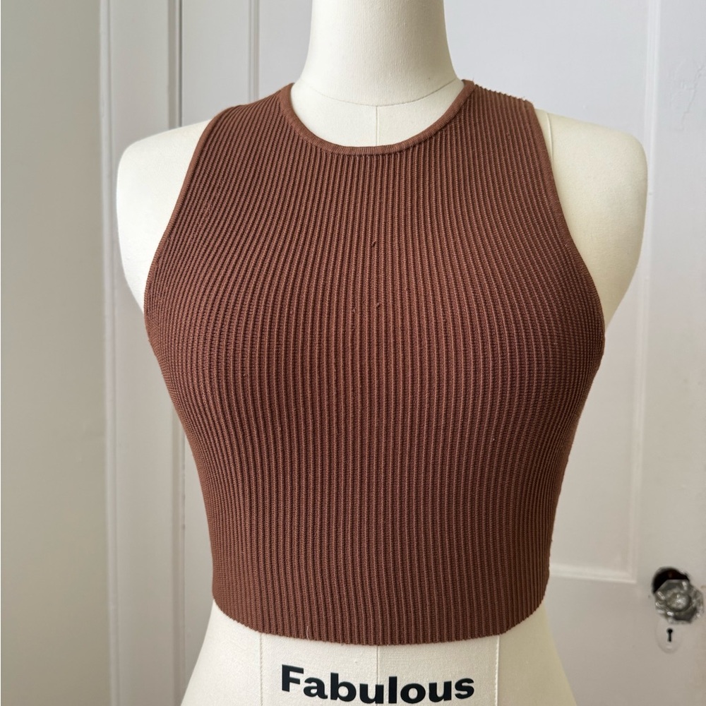 Aritizia Brown Ribbed Women's Top